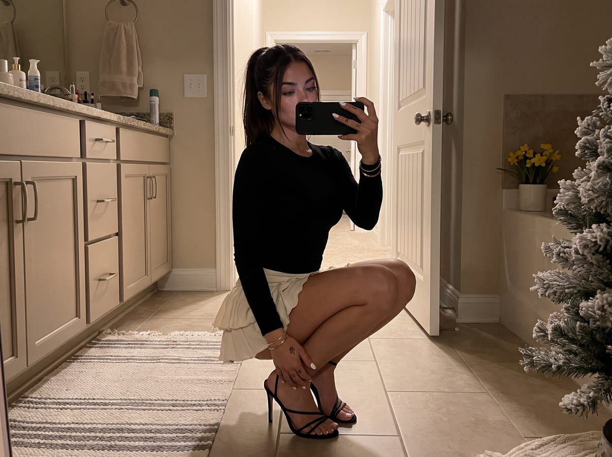 Nia, hallway mirror